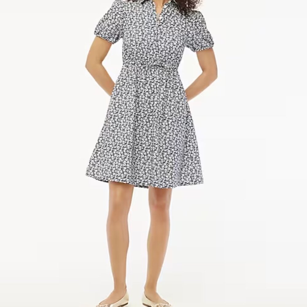 J Crew Factory Short sleeved collared mini dress -Size 6-NEW